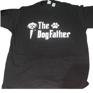 Mens New Xl Shih-tzu The DogFather Black T-Shirt